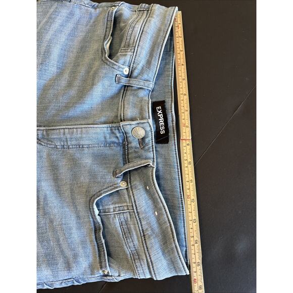 Express Flare Mid Rise Women’s Jeans Size 12 Long Denim Perfect Lift Stretch 12L - Picture 8 of 8
